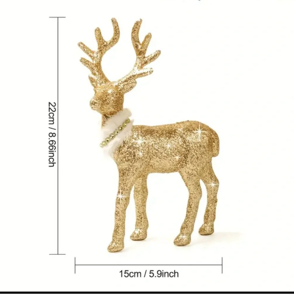 Christmas Buck Figurine-NEW